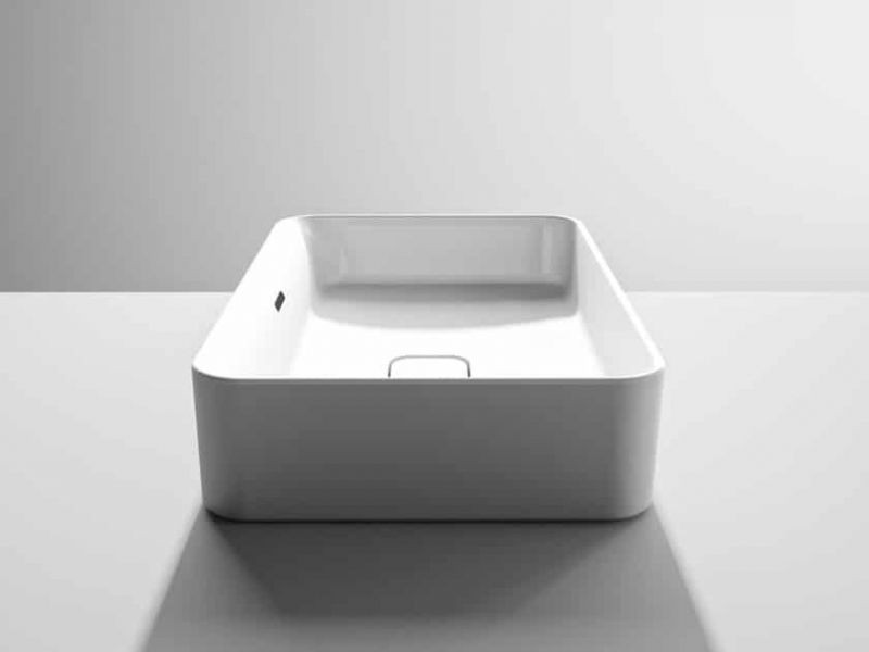 LAVOAR STRADA II 60X40 MONTAJ PE BLAT, FARA ORIFICIU BATERIE, CU PREAPLIN